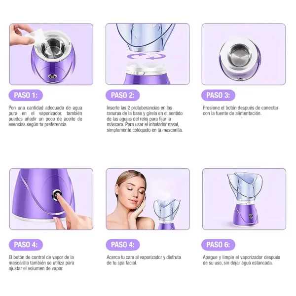 VAPORIZADOR SAUNA FACIAL-SPA LIMPIADOR - Imagen 3