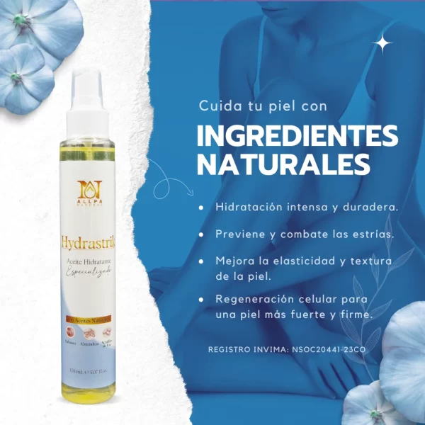 ACEITE NATURAL ANTIESTRIAS Y ANTICELULITIS 150ml - Imagen 3