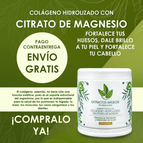 COLAGENO HIDROLIZADO CON CITRATO DE MAGNESIO 180g - Imagen 4