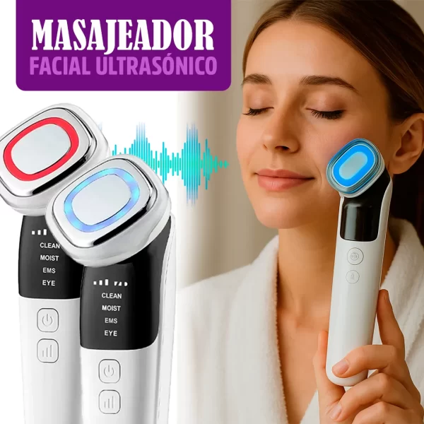 MASAJEADOR FACIAL ULTRASÓNICO PORTÁTIL