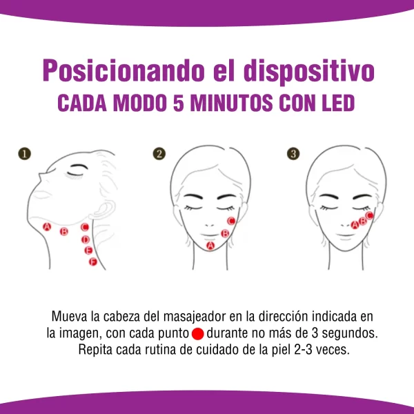 MASAJEADOR FACIAL ULTRASÓNICO PORTÁTIL - Imagen 2